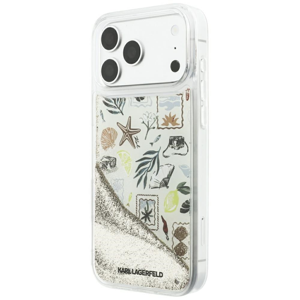 Karl Lagerfeld iPhone 17 Pro Max/iPhone 18 Pro Max Cover Liquid Glitter Beach Beige