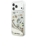 Karl Lagerfeld iPhone 17 Pro Max/iPhone 18 Pro Max Cover Liquid Glitter Beach Beige