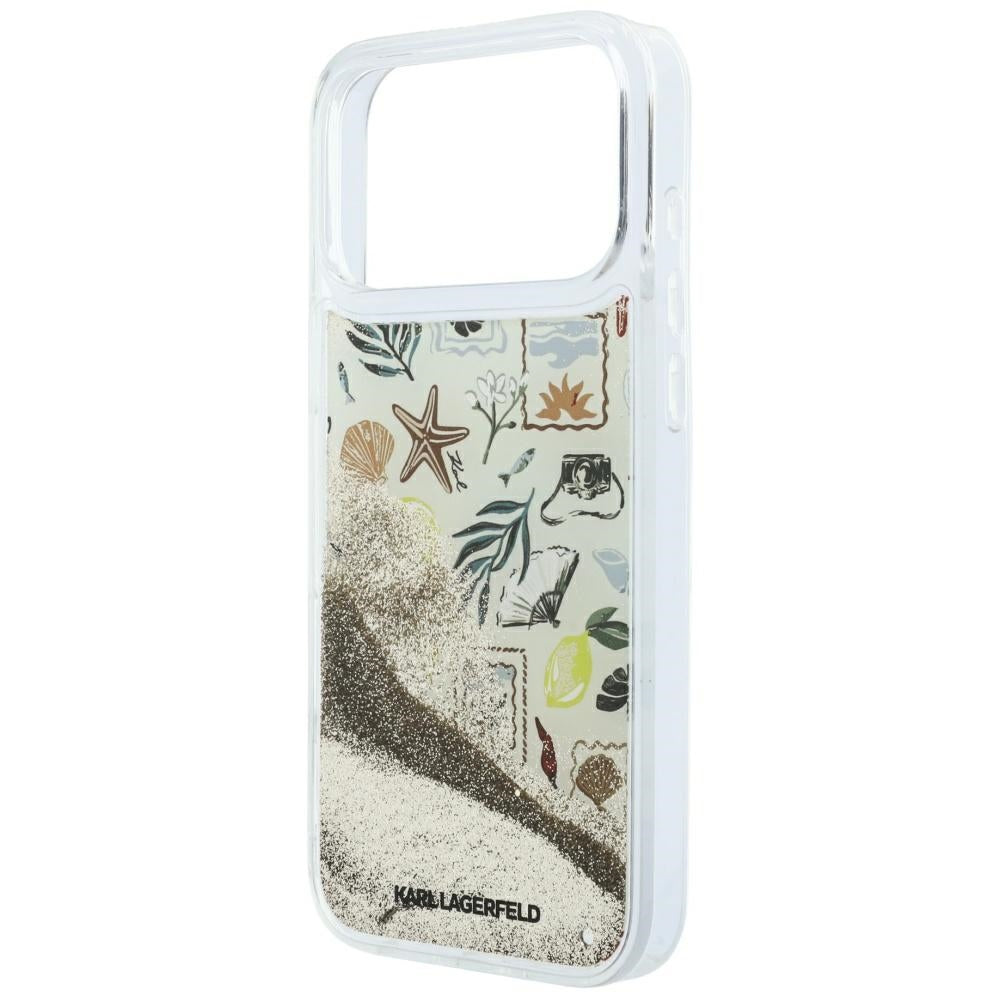 Karl Lagerfeld iPhone 17 Pro Max/iPhone 18 Pro Max Cover Liquid Glitter Beach Beige