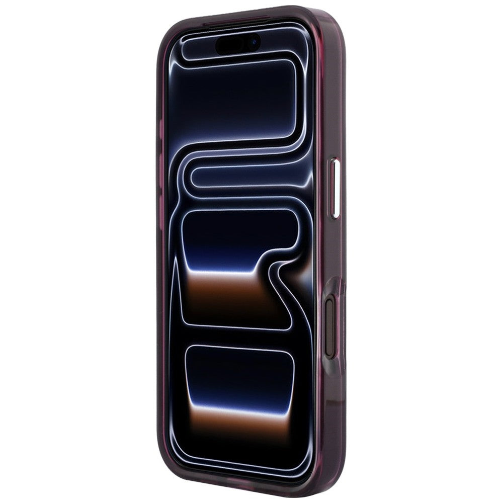 Karl Lagerfeld iPhone 17 Pro/iPhone 18 Pro Cover med Karl & Choupette-skitse i bordeaux