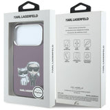 Karl Lagerfeld iPhone 17 Pro/iPhone 18 Pro Cover med Karl & Choupette-skitse i bordeaux