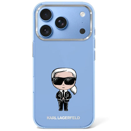 Karl Lagerfeld iPhone 17 Pro/iPhone 18 Pro Cover Ikonik Sketch Blå