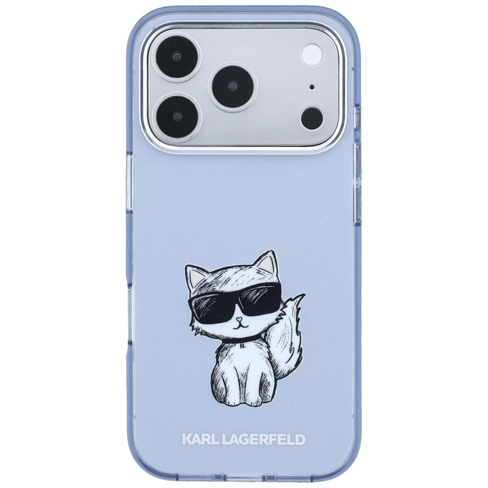 Karl Lagerfeld iPhone 17 Pro/iPhone 18 Pro Cover Choupette Sketch Blå