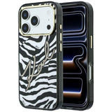 Karl Lagerfeld iPhone 17 Pro/iPhone 18 Pro Cover med zebraglitter, Guld