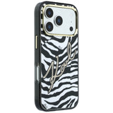 Karl Lagerfeld iPhone 17 Pro/iPhone 18 Pro Cover med zebraglitter, Guld