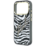 Karl Lagerfeld iPhone 17 Pro/iPhone 18 Pro Cover med zebraglitter, Guld