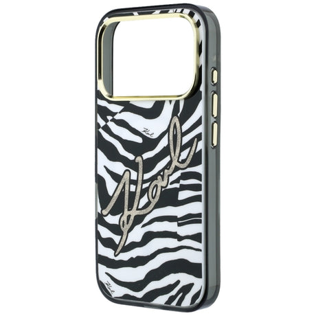 Karl Lagerfeld iPhone 17 Pro Max/iPhone 18 Pro Max Cover Zebra Glitter Guld