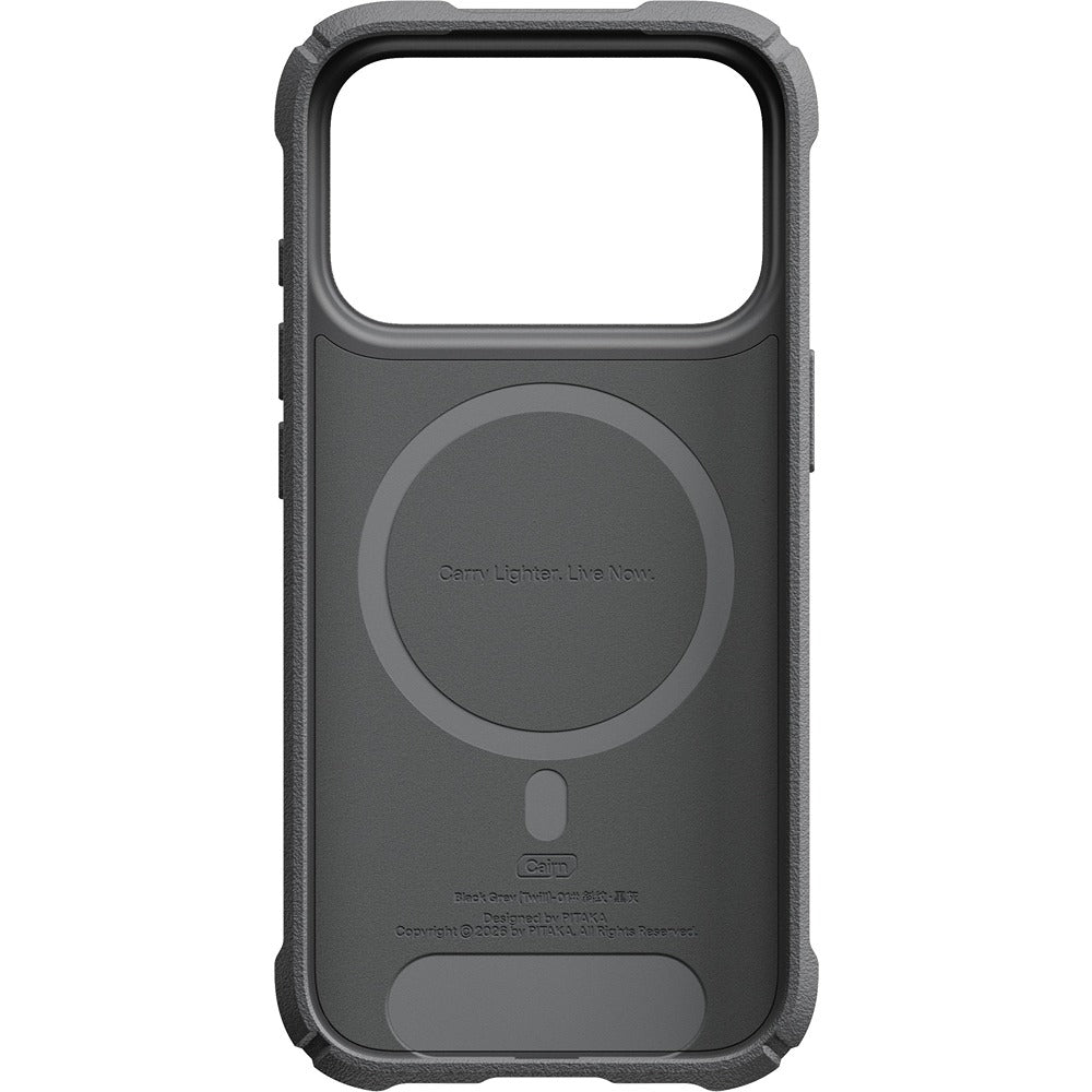 Pitaka iPhone 17 Pro/iPhone 18 Pro Cover Cairn MagSafe Black/Grey Twill