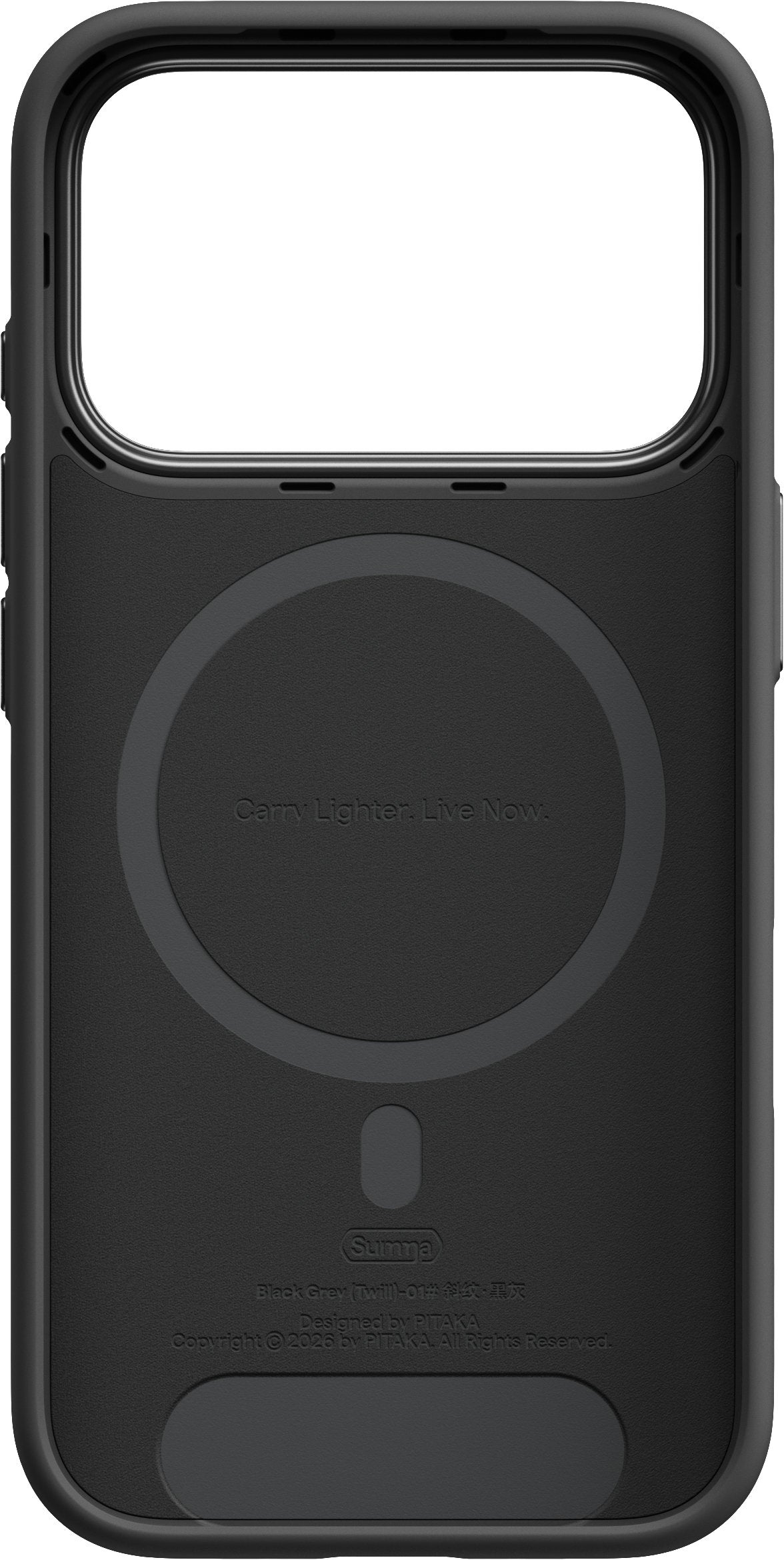 Pitaka iPhone 17 Pro/iPhone 18 Pro Cover Summa MagSafe Black/Grey Twill