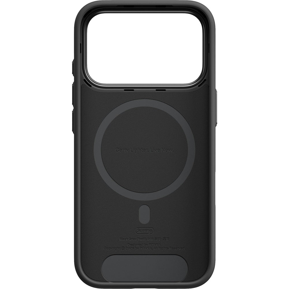 Pitaka iPhone 17 Pro/iPhone 18 Pro Cover Summa MagSafe Black/Grey Twill