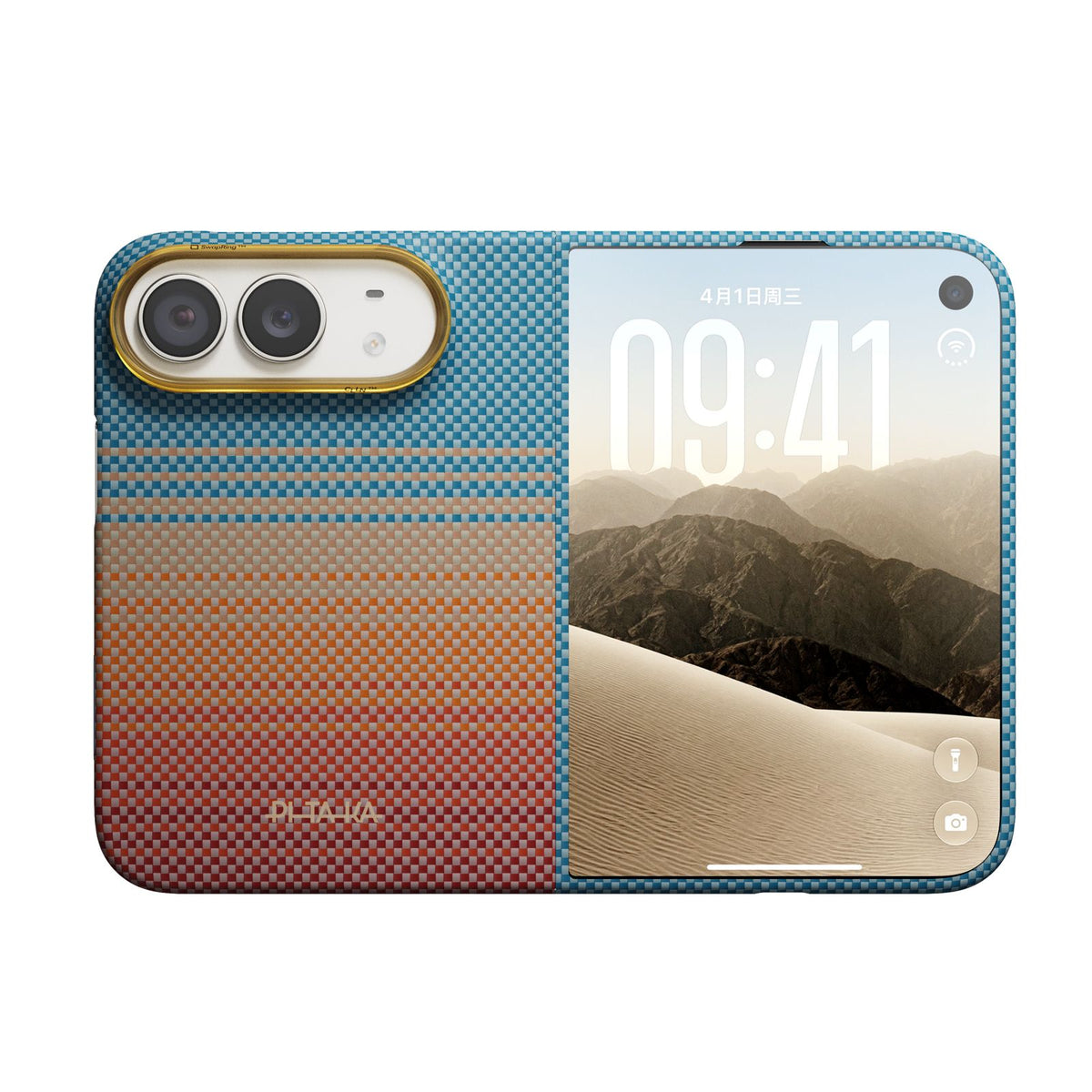 Pitaka iPhone Duo Cover Edge MagSafe Full Set California Dream-01