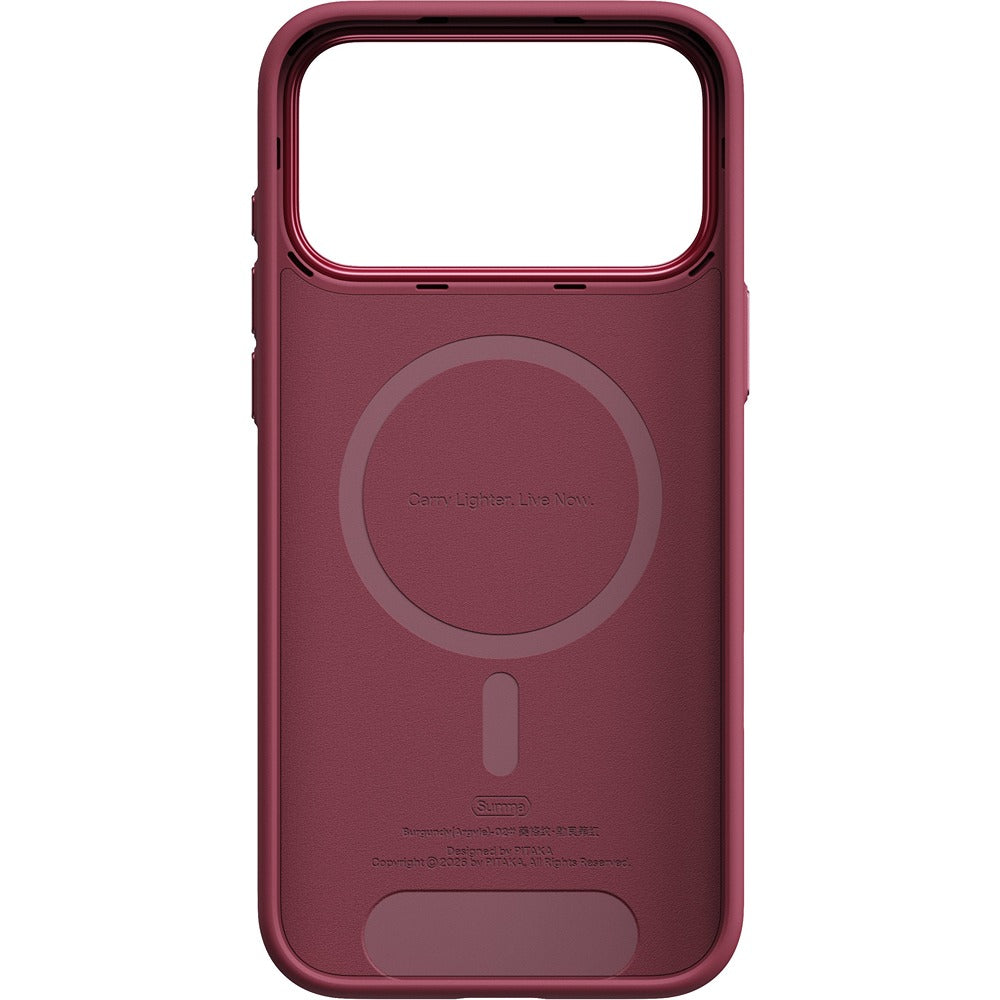 Pitaka iPhone 17 Pro Max/iPhone 18 Pro Max Cover Summa MagSafe Argyle Burgundy