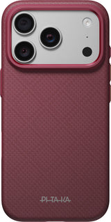 Pitaka iPhone 17 Pro/iPhone 18 Pro Cover Summa MagSafe Argyle Burgundy