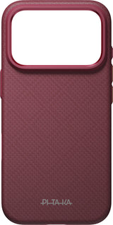 Pitaka iPhone 17 Pro/iPhone 18 Pro Cover Summa MagSafe Argyle Burgundy