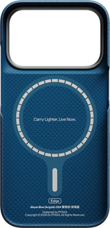Pitaka iPhone 17 Pro/iPhone 18 Pro Cover Edge MagSafe Argyle Abyss Blue