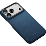 Pitaka iPhone 17 Pro/iPhone 18 Pro Cover Edge MagSafe Argyle Abyss Blue