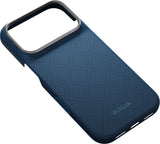 Pitaka iPhone 17 Pro/iPhone 18 Pro Cover Edge MagSafe Argyle Abyss Blue