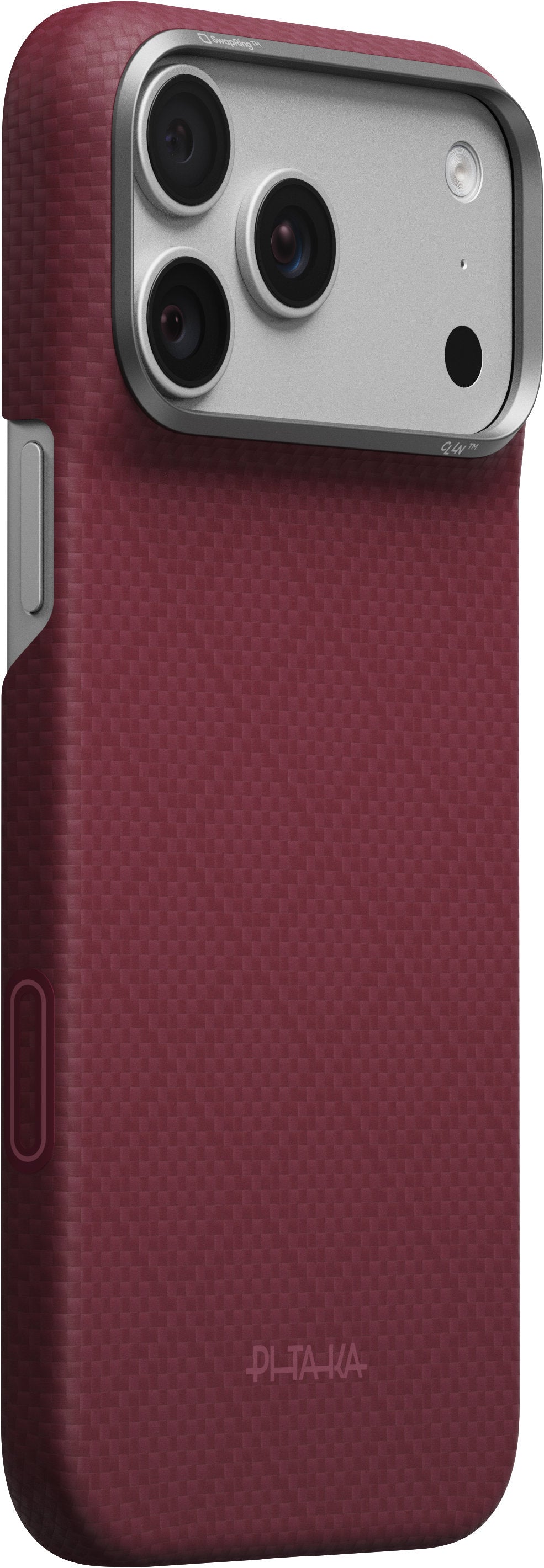 Pitaka iPhone 17 Pro Max/iPhone 18 Pro Max Cover Edge MagSafe Argyle Burgundy