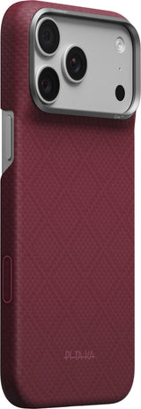 Pitaka iPhone 17 Pro Max/iPhone 18 Pro Max Cover Edge MagSafe Argyle Burgundy