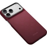 Pitaka iPhone 17 Pro Max/iPhone 18 Pro Max Cover Edge MagSafe Argyle Burgundy