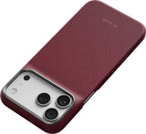 Pitaka iPhone 17 Pro Max/iPhone 18 Pro Max Cover Edge MagSafe Argyle Burgundy