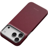 Pitaka iPhone 17 Pro Max/iPhone 18 Pro Max Cover Edge MagSafe Argyle Burgundy