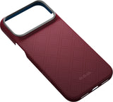 Pitaka iPhone 17 Pro Max/iPhone 18 Pro Max Cover Edge MagSafe Argyle Burgundy