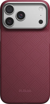 Pitaka iPhone 17 Pro Max/iPhone 18 Pro Max Cover Edge MagSafe Argyle Burgundy