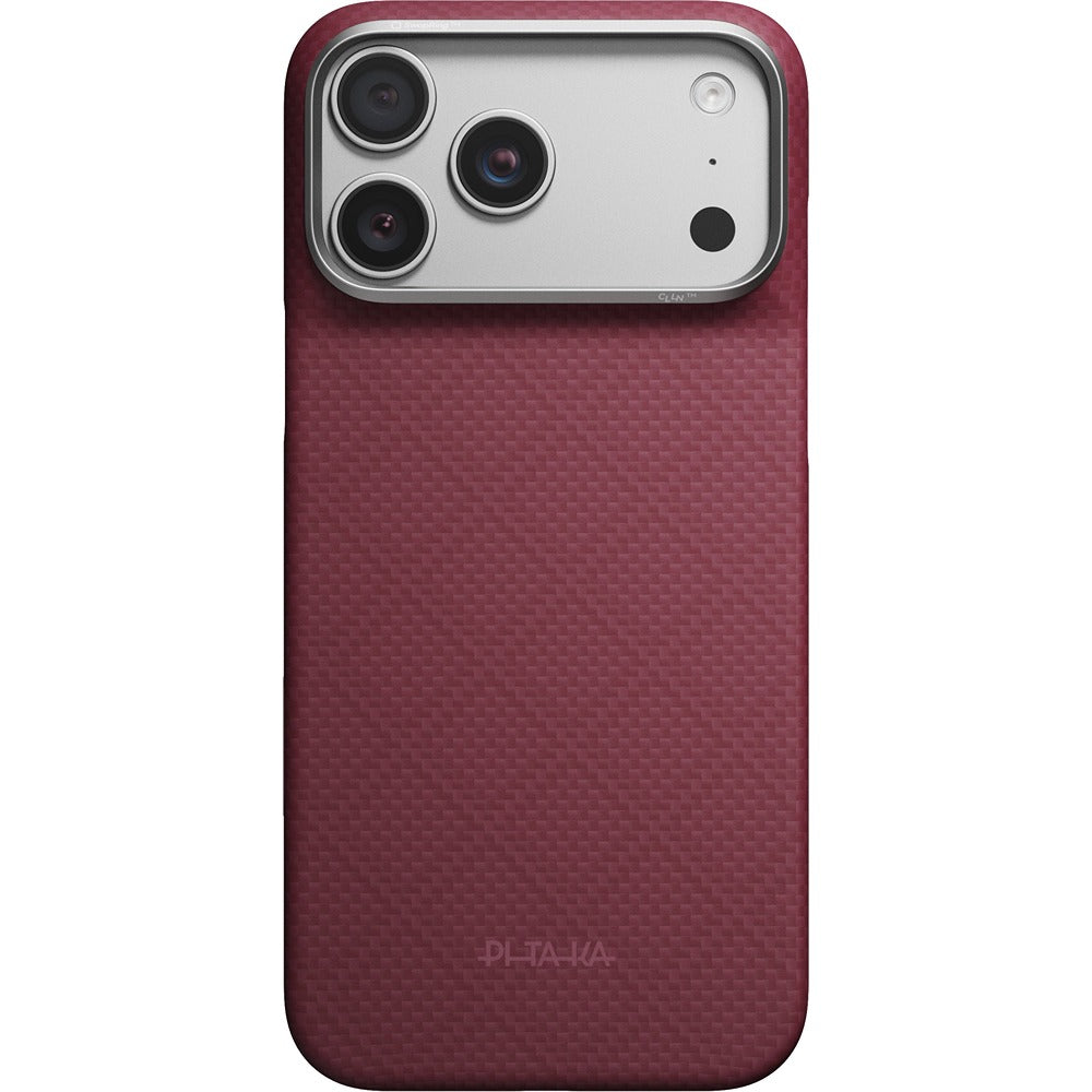 Pitaka iPhone 17 Pro Max/iPhone 18 Pro Max Cover Edge MagSafe Argyle Burgundy