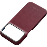Pitaka iPhone 17 Pro/iPhone 18 Pro Cover Edge MagSafe Argyle Burgundy