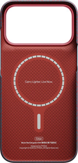 Pitaka iPhone 17 Pro Max/iPhone 18 Pro Max Cover Edge MagSafe Argyle Blue's Red