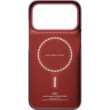 Pitaka iPhone 17 Pro Max/iPhone 18 Pro Max Cover Edge MagSafe Argyle Blue's Red