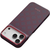 Pitaka iPhone 17 Pro Max/iPhone 18 Pro Max Cover Edge MagSafe Argyle Blue's Red