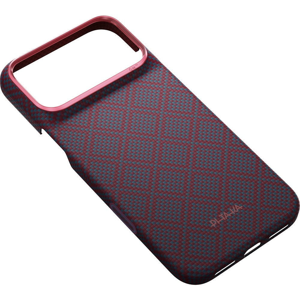 Pitaka iPhone 17 Pro Max/iPhone 18 Pro Max Cover Edge MagSafe Argyle Blue's Red