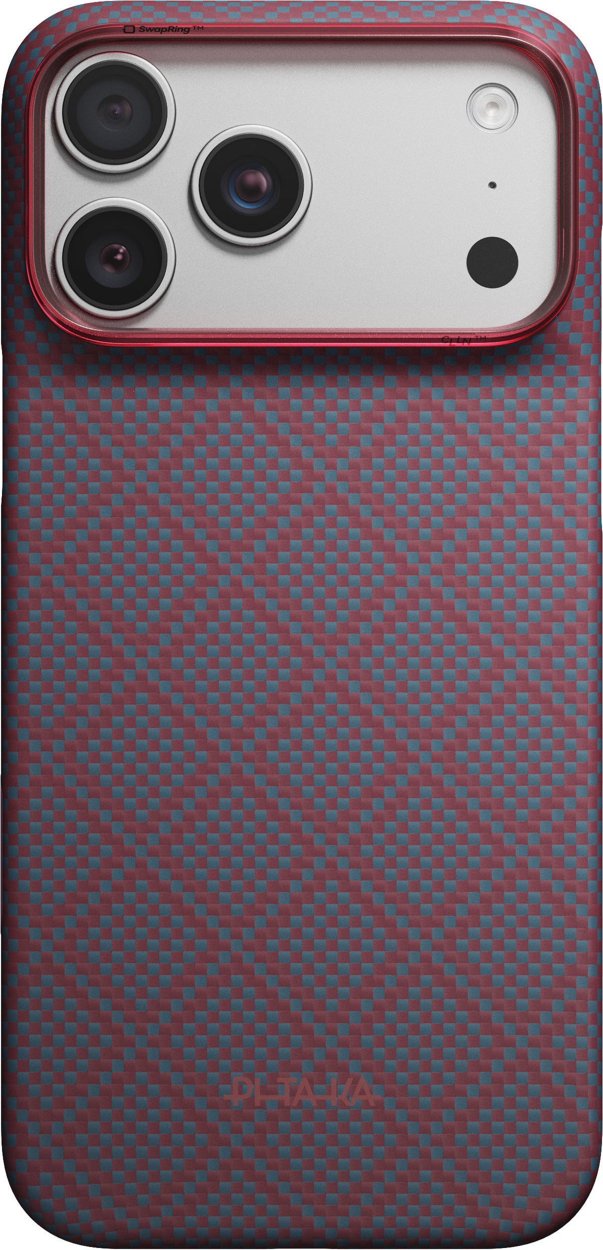 Pitaka iPhone 17 Pro Max/iPhone 18 Pro Max Cover Edge MagSafe Argyle Blue's Red