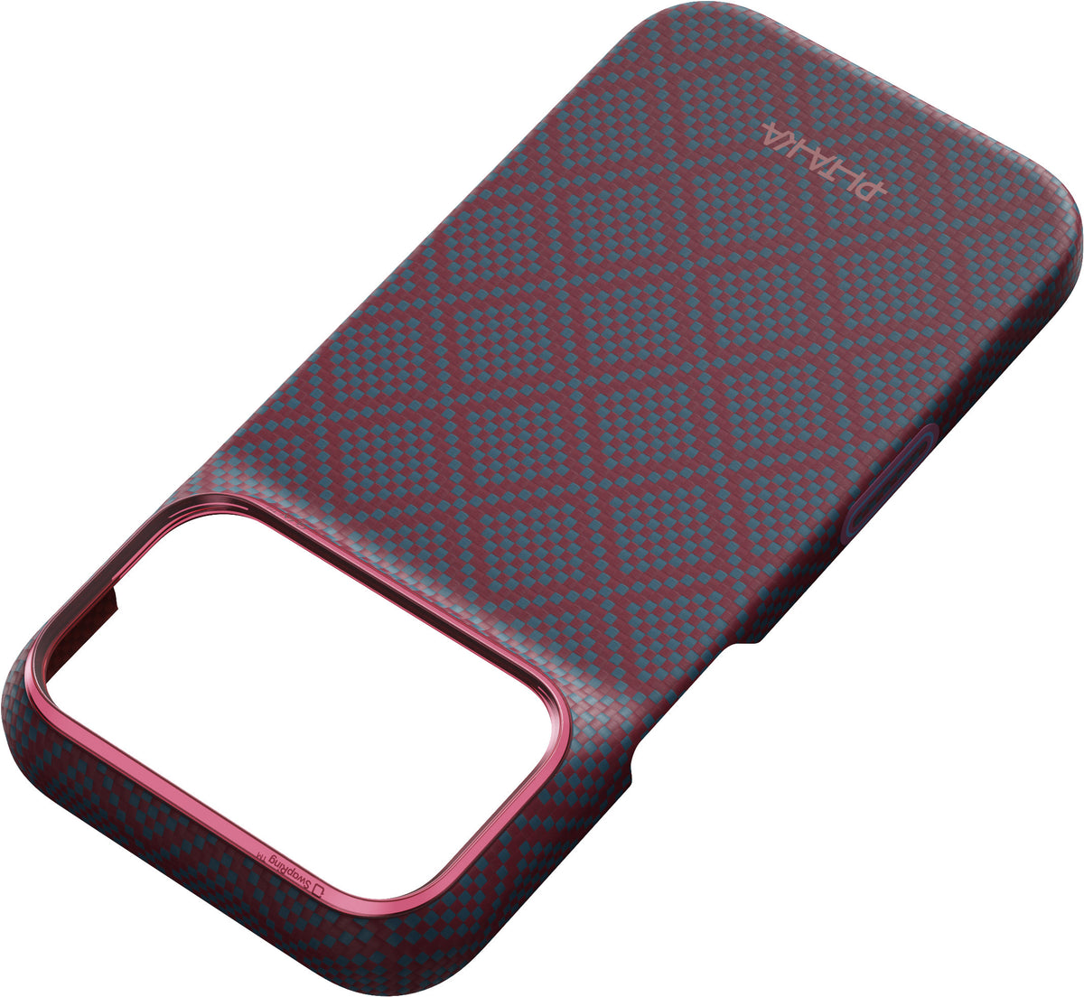 Pitaka iPhone 17 Pro/iPhone 18 Pro Cover Edge MagSafe Argyle Blue's Red