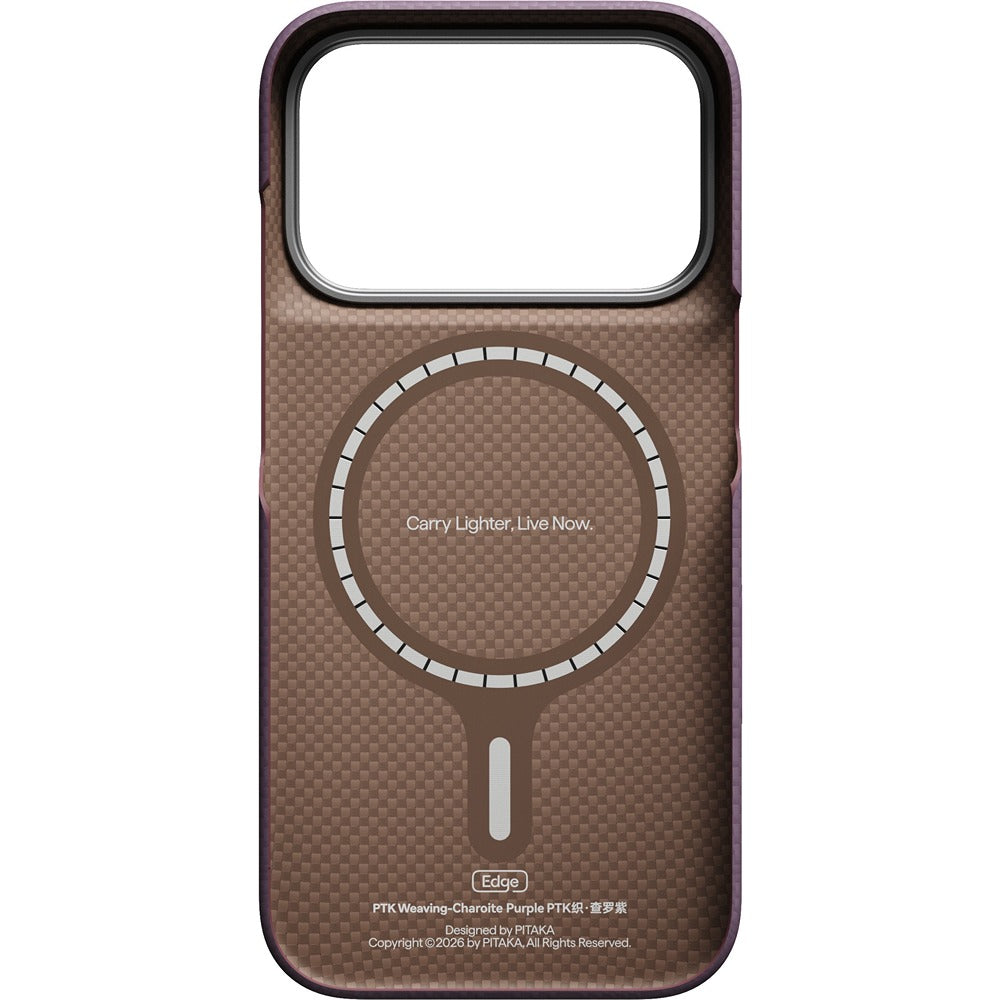 Pitaka iPhone 17 Pro/iPhone 18 Pro Cover Edge MagSafe Charoite Purple