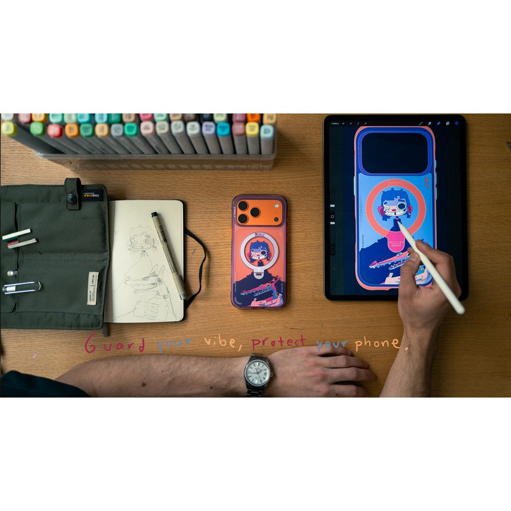 Torras iPhone 17 Pro Cover Ostand Q3 Air Gawx Neon Night Muse