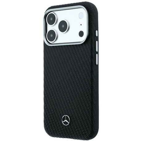 Mercedes Benz iPhone 17 Pro/iPhone 18 Pro Cover i læder med træeffekt Sort
