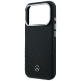 Mercedes Benz iPhone 17 Pro/iPhone 18 Pro Cover i læder med træeffekt Sort