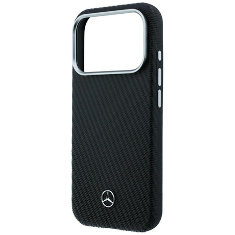 Mercedes Benz iPhone 17 Pro/iPhone 18 Pro Cover i læder med træeffekt Sort