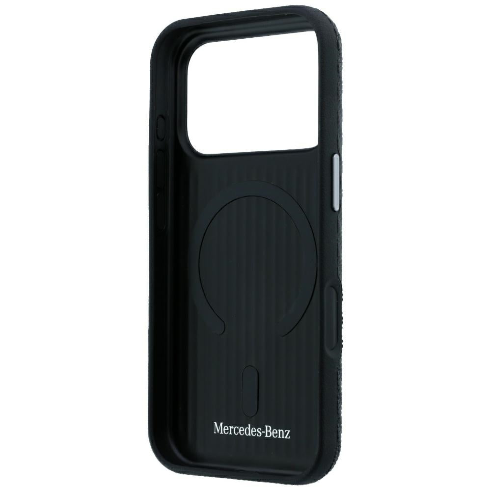 Mercedes Benz iPhone 17 Pro/iPhone 18 Pro Cover i læder med træeffekt Sort
