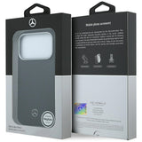 Mercedes Benz iPhone 17 Pro Max/iPhone 18 Pro Max Cover i læder med træeffekt Sort
