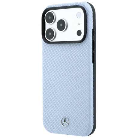 Mercedes Benz iPhone 17 Pro/iPhone 18 Pro Cover i læder med træeffekt Blå