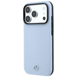 Mercedes Benz iPhone 17 Pro Max/iPhone 18 Pro Max Cover i læder med træeffekt Blå