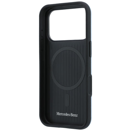 Mercedes Benz iPhone 17 Pro Max/iPhone 18 Pro Max Cover i læder med træeffekt Blå