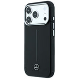 Mercedes Benz iPhone 17 Pro Max/iPhone 18 Pro Max Cover Leather Iconic Line Sort