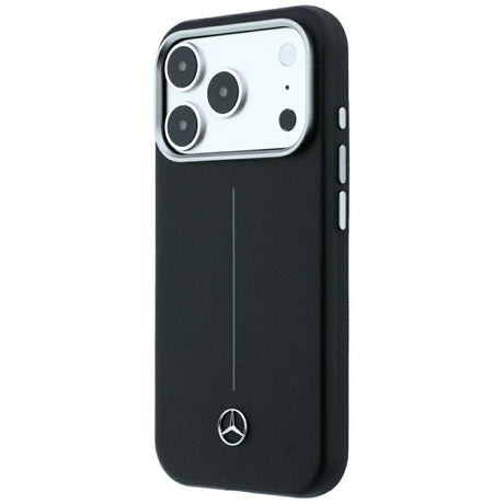Mercedes Benz iPhone 17 Pro Max/iPhone 18 Pro Max Cover Leather Iconic Line Sort