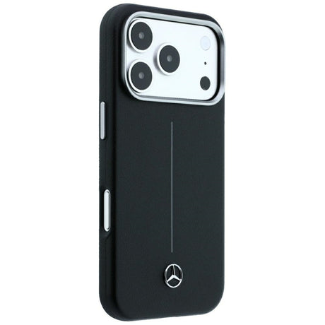 Mercedes Benz iPhone 17 Pro Max/iPhone 18 Pro Max Cover Leather Iconic Line Sort