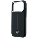 Mercedes Benz iPhone 17 Pro Max/iPhone 18 Pro Max Cover Leather Iconic Line Sort